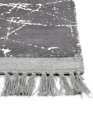 Rug HANLI Grey 160 x 230 cm Viscose_837010