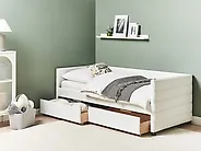 Daybed with Storage MARRAY Velvet Off-White 90 x 200 cm (EU Single)_1184063