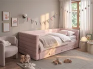 Dagbädd med förvaring Sammet MEUDON 90 x 200 cm Pastellrosa_1074684