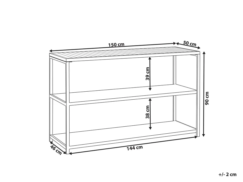 Outdoor Kitchen Island AVETRANA Brown/ White Metal_987535