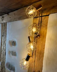 Spotlampe med 4 lys CHENAB Justerbar Metall Kobber_849180