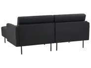 Corner Sofa 2 Seater BREDA Fabric Black Left Hand_946113