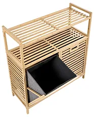 Vaskeriskap med vippbar front CEJAR 88 cm Bambus Lysebrun_1144743