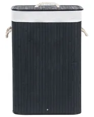 Laundry Basket KOMARI Bamboo Black 72 L_849009