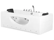 Hörnbubbelbadkar med LED HAWES II 1800 x 800 mm Vit_807894