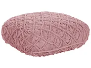 Pouffe Macramé BERRECHID Cotton Pink_830767