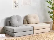Single Sofa Bed OLDEN Fabric Light Grey_906455