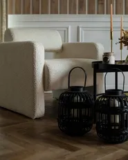 Armchair HALLSBERG Boucle Off-White_979050