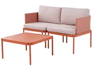 Loungesett til hagen med bord 2-seters TERRACINA Metall Oransje_826671