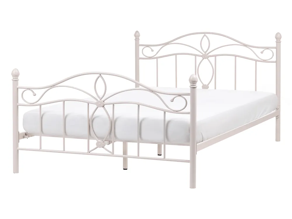 Sänky Metalli ANTLIA 140 x 200 cm Vaaleanbeige
