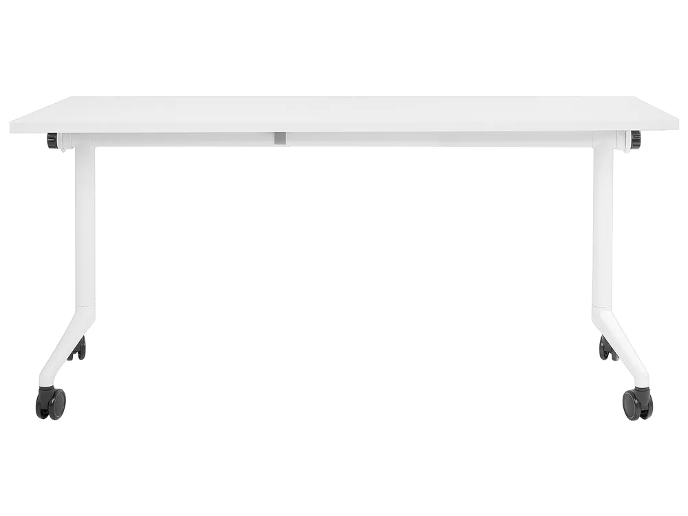 Työpöytä taitettava CAVI 160 cm 60 cm pyörillä Valkoinen_922267
