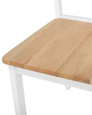 Set med 2 matstolar GEORGIA Trä Vit_696594