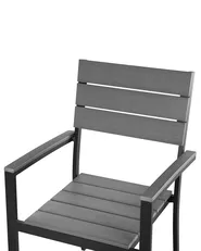 Set of 6 Garden Chairs COMO Grey_741484