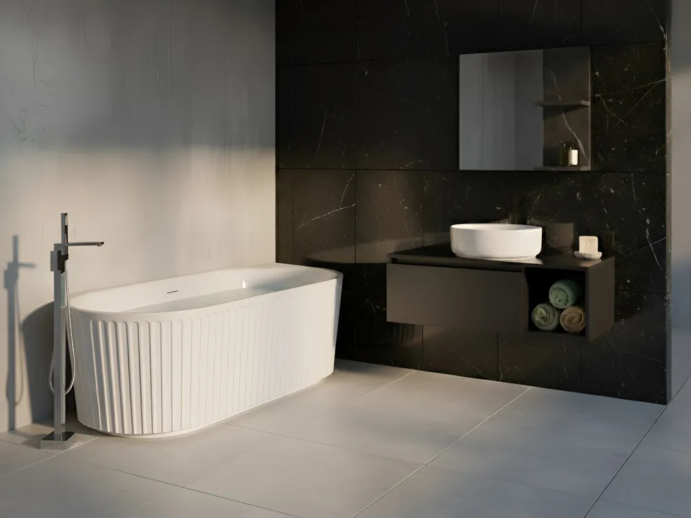 Bathtub SERENA 1700 x 800 mm White