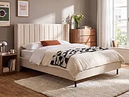 Sänky Buklee VILLETTE 140 x 200 cm Beige_1153760