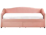 Daybed with Storage VITTEL Fabric Pink 90 x 200 cm (EU Single)_876404