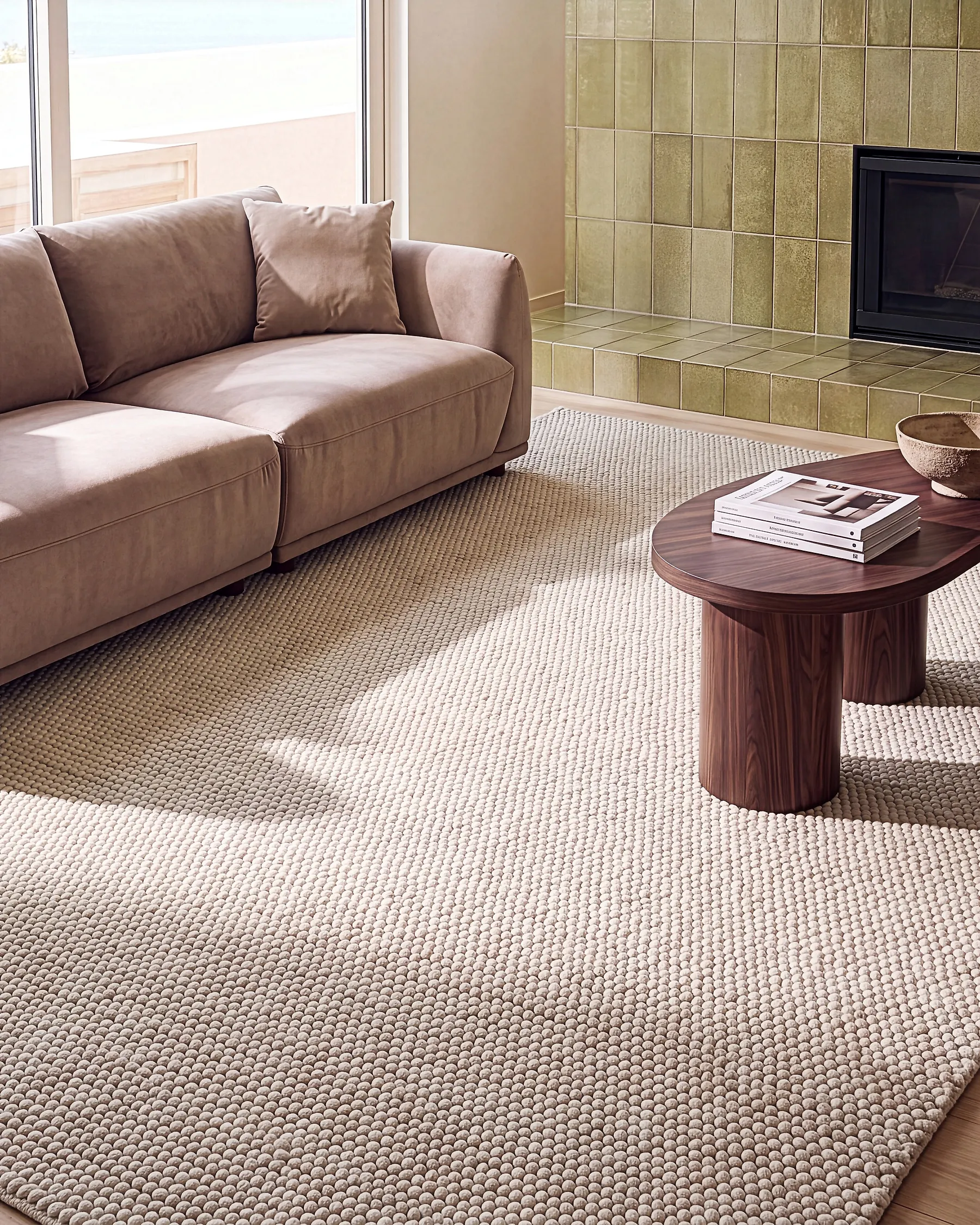 Rug KORDEA Light Beige 200 x 300 cm Wool_1144449