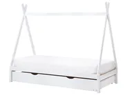 Kids Trundle Bed Pine Wood TALMONTIERS 90 x 200 cm (EU Single) White_964060