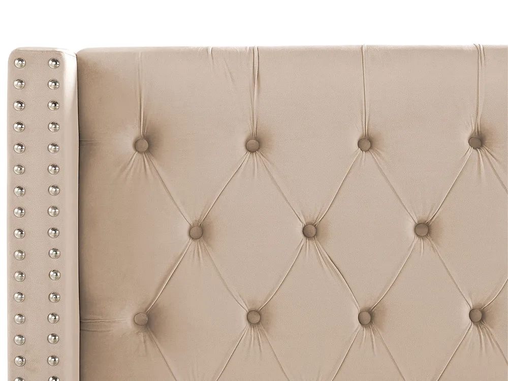 Sänky Sametti LUBBON 180 x 200 cm Beige_772920