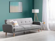 Bäddsoffa 3-sits FLORLI Ljusgrå_704155