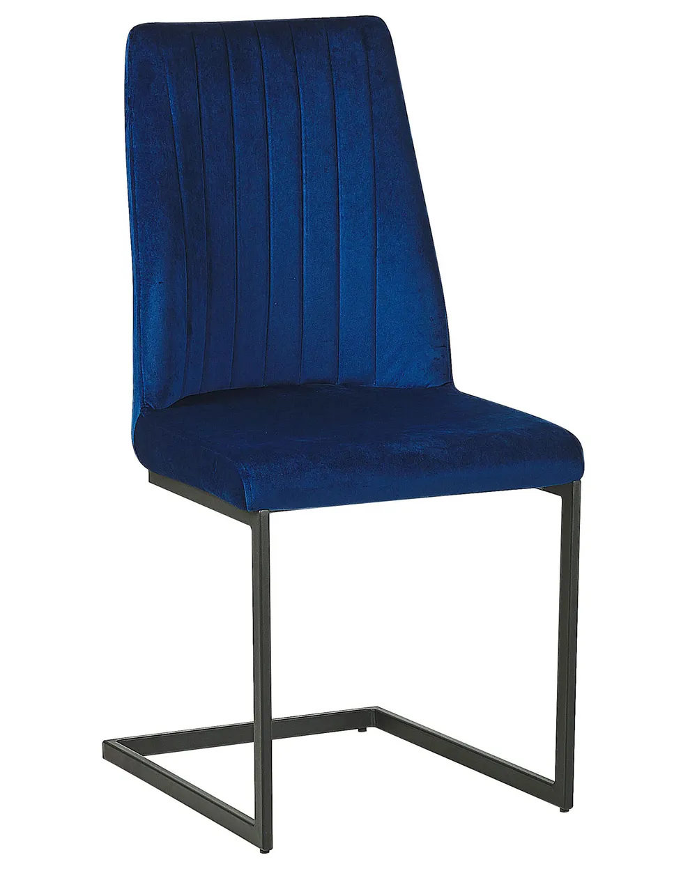 Set med 2 matstolar LAVONIA Sammet Marinblå_790016