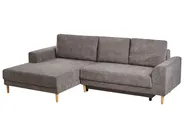 Hörnbäddsoffa 3-sits NUBORG Chenille Taupe Högervänd_1017450