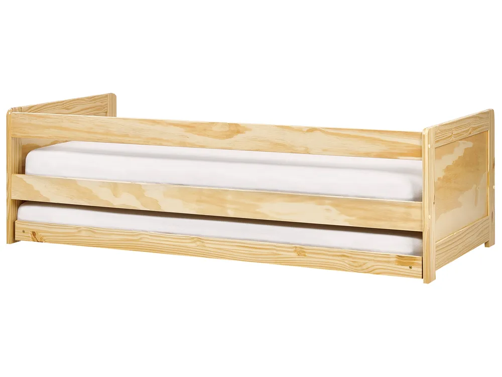 Utdragbar säng Furu GRAVELINES 90 x 200 cm Ljusbrun_939576