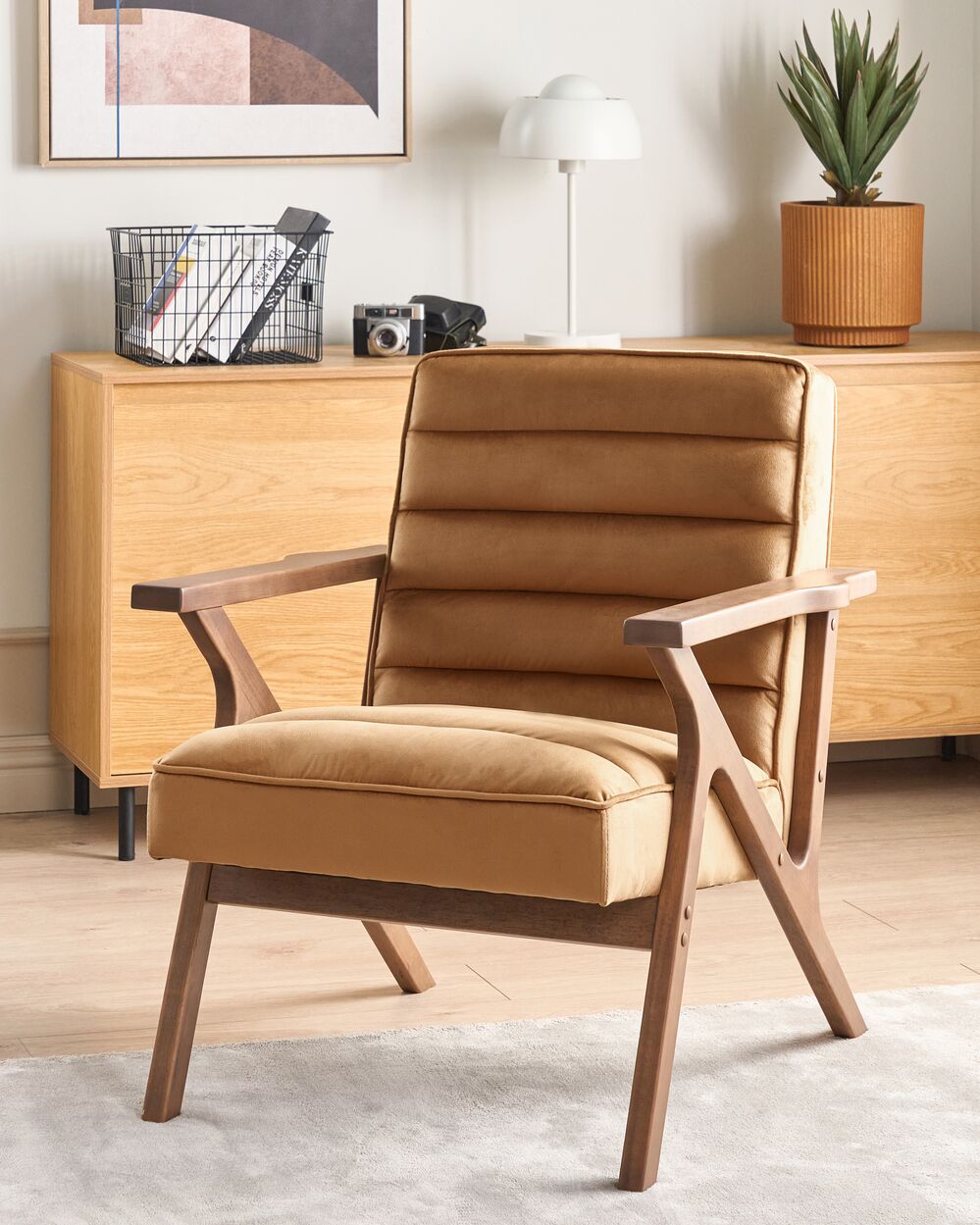 Armchair KISA Velvet Brown