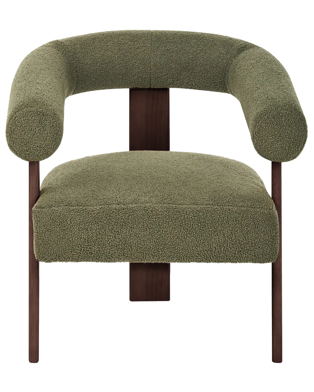 Fåtölj ILBRO Bouclé Grön/ Mörkbrun_984727