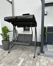 Patio Swing TESERO Metal Grey_929973