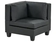 Modular Sofa 3 Seater UNSTAD Faux Leather Black_936289