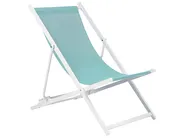 Folding Deck Chair LOCRI II Metal Turquoise_857253