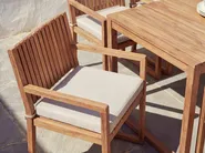 Set of 8 Garden Chair Cushions SASSARI PREMIUM 46 x 46 cm Light Beige_991108
