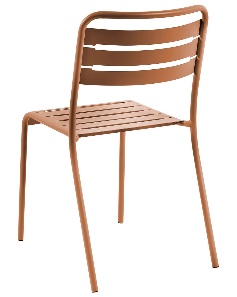 Set of 2 Garden Chairs LEFKADA Metal Brown_1081221