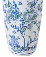 Flower Vase GUADIX 35 cm Porcelain White/ Blue_1052774