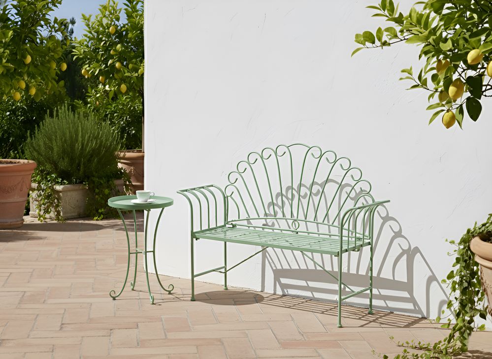 Bistro Set CAVINIA Metal Green