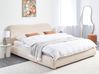 Ottoman Bed BLAGNAC Boucle Light Beige 180 x 200 cm (EU Super King)