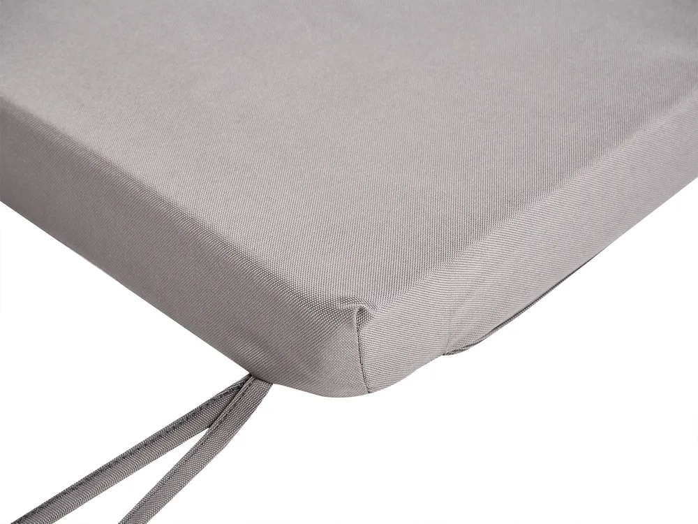 Garden Bench with Cushion SOVANA 120 cm with Storage Acacia Wood Grey_1113176