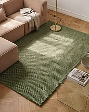 Rug KORDEA Green 160 x 230 cm Wool_1144625