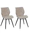 Ruokatuolisetti 2 kpl LISLE Kangas Beige