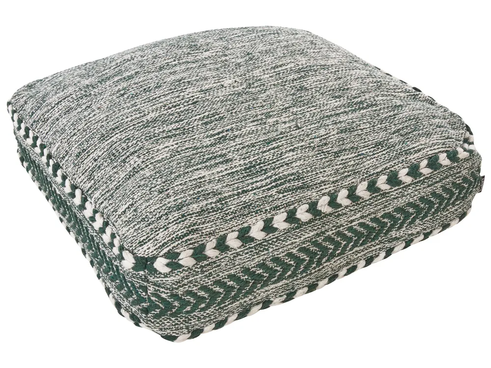 Pouffe BIRCH Cotton Dark Green