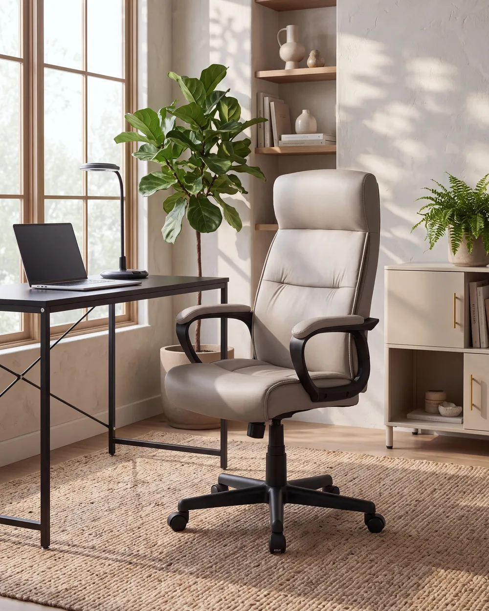 Executive Chair GURU Faux Leather Beige
