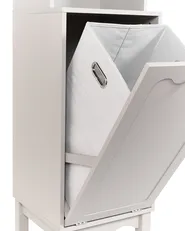 Badrumsskåp PENON 38 cm med tvättkorg Ljusbeige_1110102