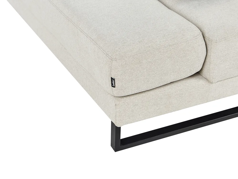 Corner Sofa 4 Seater IKAST Fabric Light Beige Left Hand_961873