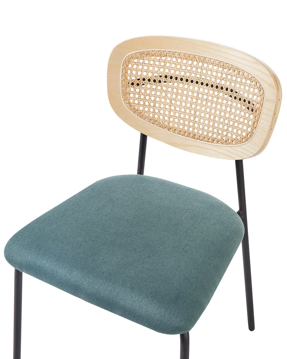 Set of 2 Dining Chairs MAYETTA Rattan Teal_931876
