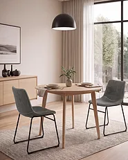 Set med 2 matstolar BATAVIA Mörkgrå_1150868