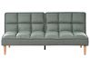 Sofa Bed 3 Seater SILJAN Fabric Green