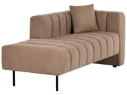 Right-Hand Chaise Longue LANNILS Fabric Light Brown_941984