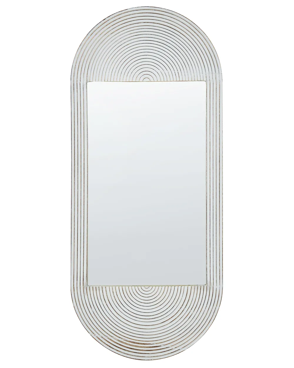 Wall Mirror BRIANT 56 cm 130 cm Mango Wood White