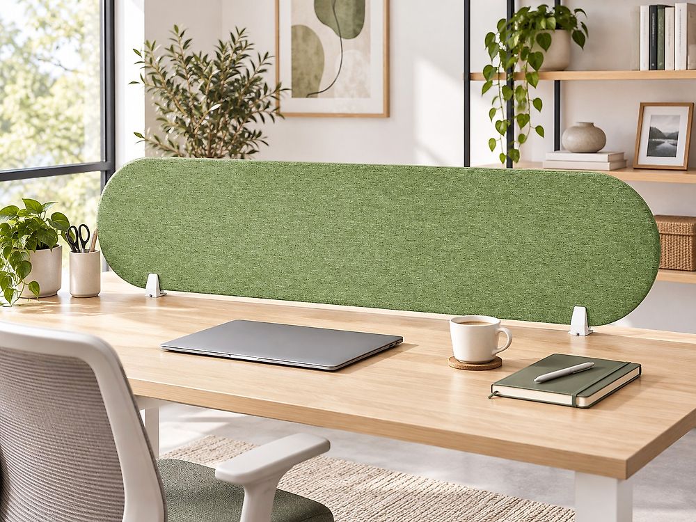 Skiljevägg för skrivbord SPARKY 160 x 40 cm Grön